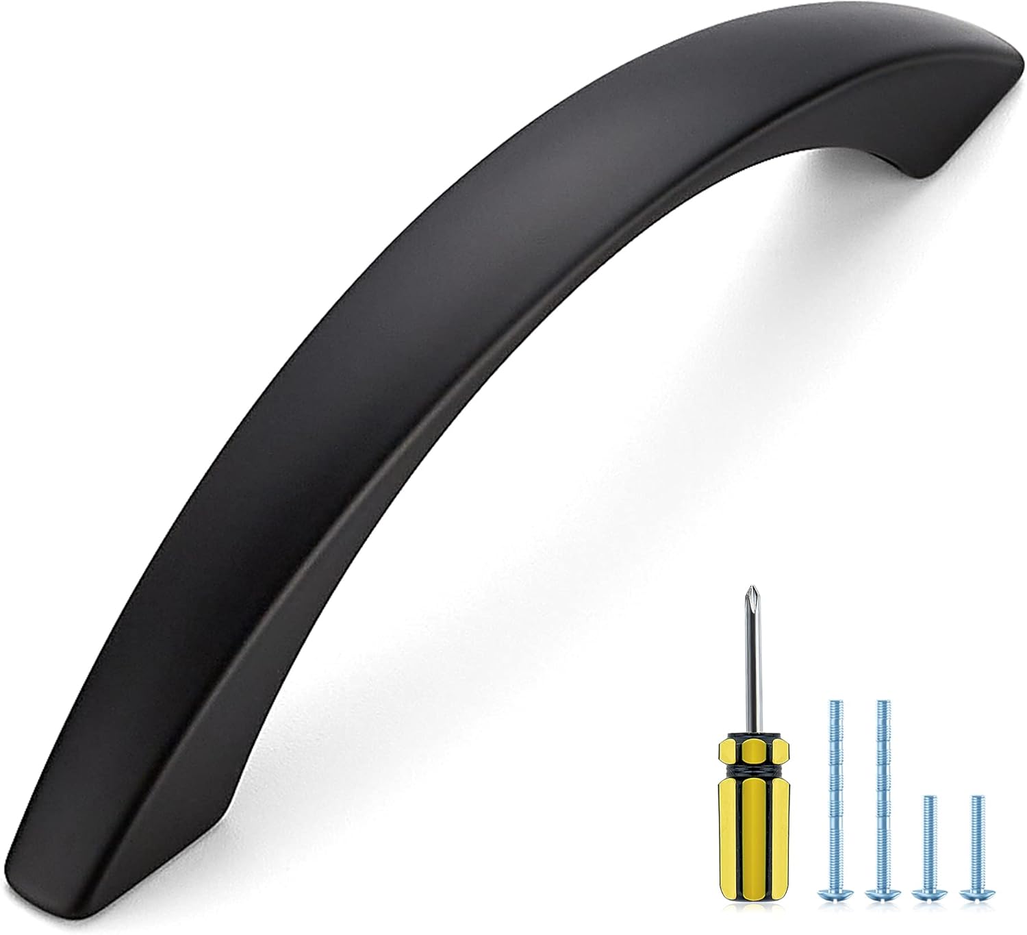 Ravinte 10 Pack Cabinet Pulls 5 Inch Oil-Rubbed Bronze Curved Drawer Pulls for Kitchen Cupboard Arch Pulls for Dresser Drawer Cabinet Hardware Come with Screwdriver