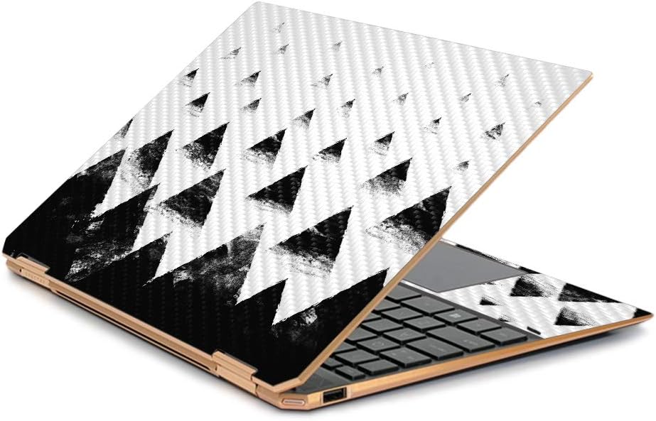 MightySkins Carbon Fiber Skin for HP Spectre X360 13.3" Gem-Cut (2019) - Lipstick Pattern | Textured Carbon Fiber Finish | Easy to Apply, Remove, and Change Styles | Made in The USA