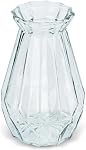 DUTTY Glass Vase Gradient Multicolor Vase Crystal Geometric Surface Colorful Glass Vase, for Home, Office,Wedding or Florist (Purple)