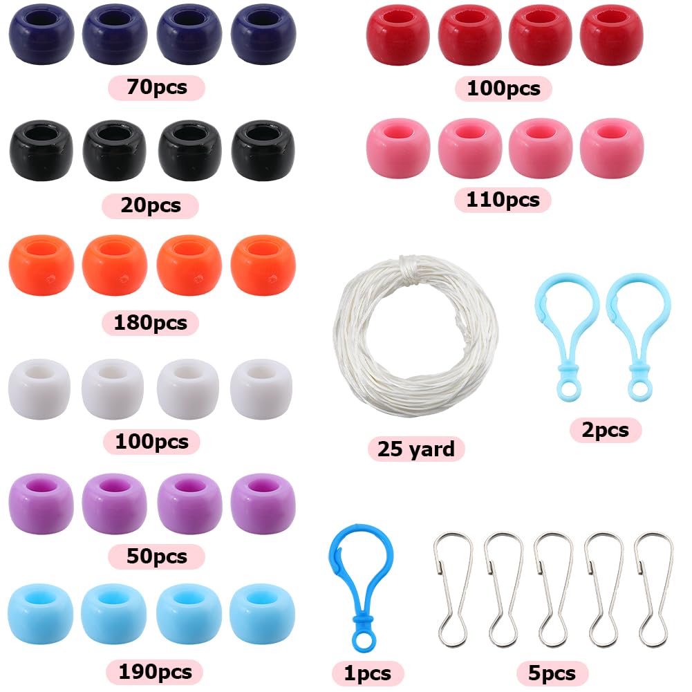SUNNYCLUE 1 scatola Fai Da Te 8 set Perline Pony Animali Domestici Perline Artigianali Kit per Realizzare Portachiavi 8 mm Perline Colorate Opache Pony Tartaruga Squalo Cavalluccio Marino Polpo Aragos