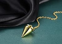 Vista 3 de PESOENTH Péndulo de cobre para radiestesia de metal, adivinación curativa, energía espiritual, cadena de péndulo para dowser Scrying Wicca