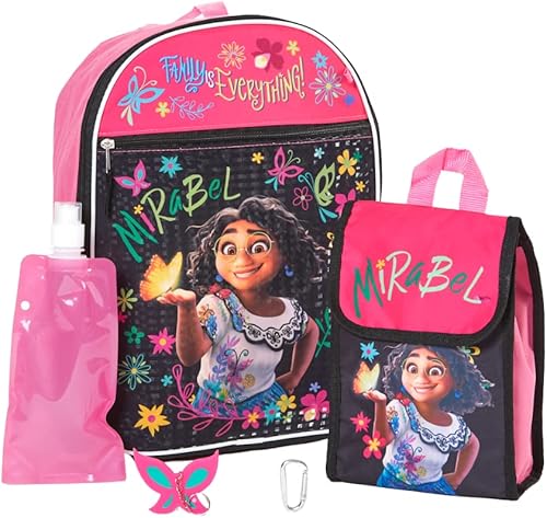 Disney Encanto Mochila para niñas, grande de 16 pulgadas, Multi, L