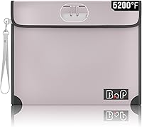 Vista 8 de Bolsa de documentos ignífuga con cerradura (5200℉), soporte para documentos de viaje de 15 x 11 pulgadas, bolsa ignífuga con cremallera para objetos