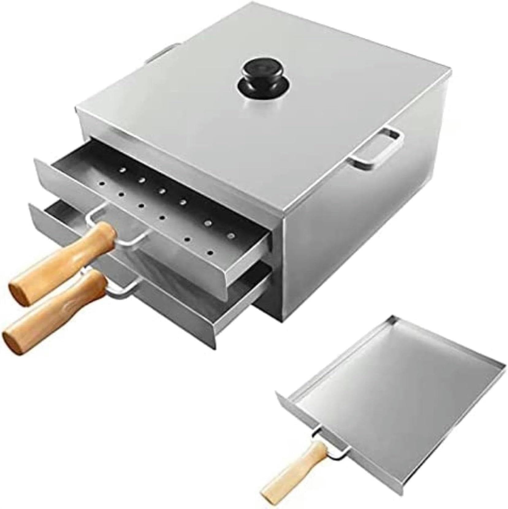 HTTGDGDH Stainless Steel Steamer Vermicelli Roll/Steamed Changfen Machine,Rice Noodle Rolls Machine With Removable Lid, For Cantonese Cookware,2 layer