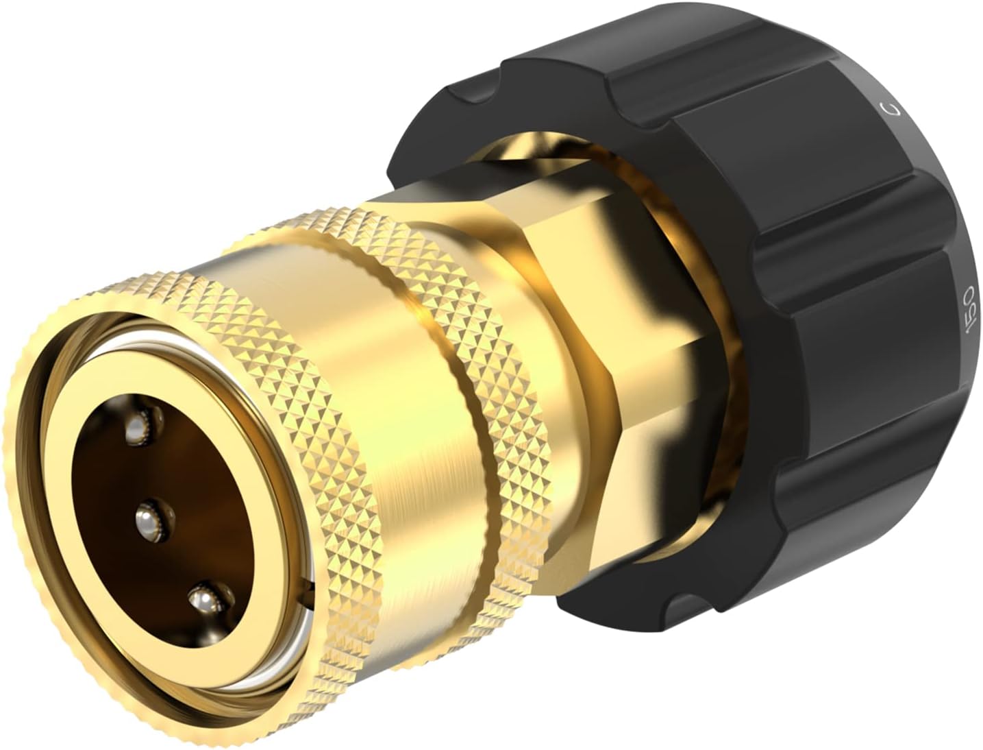 Twinkle Star 3/8" Quick Connect NPT to M22 14mm Metric Fitting for High Pressure Washer Gun and Hose, TWIS285