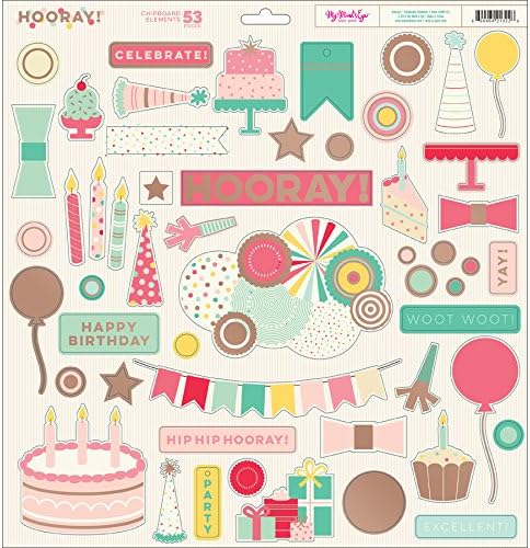 My Mind's Eye Hooray Chipboard Embellishments