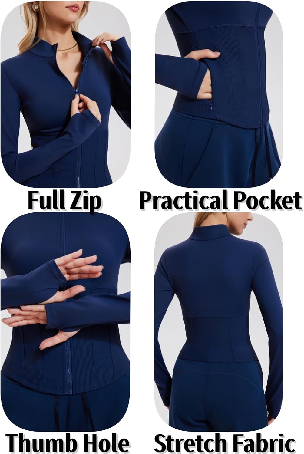 AFZ Sweat Sets for Women 2 Piece Lounge Outfits Zip Up Jackets Elastic Drawstring Jogger Pants Sweatpants Tracksuit - Image 3