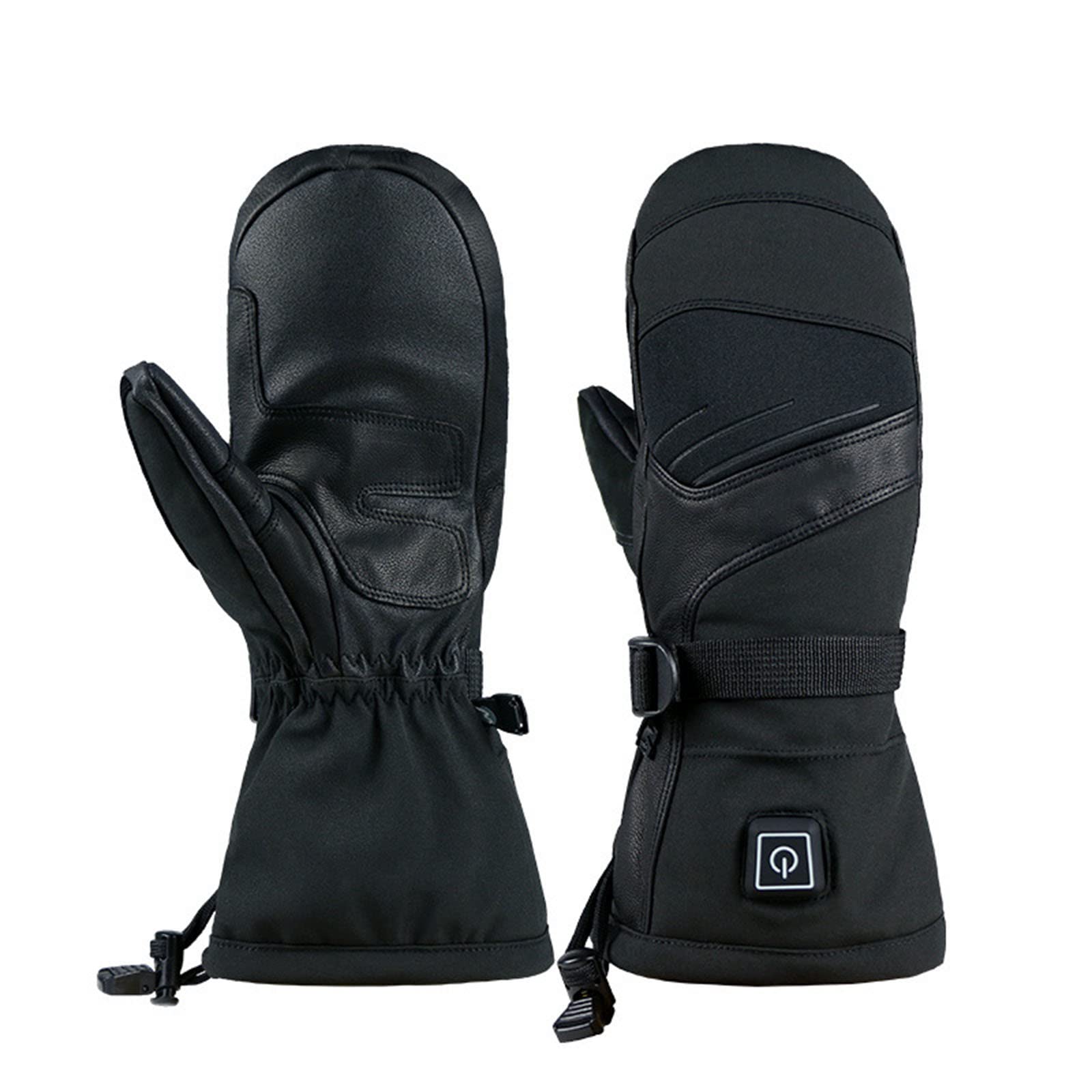 Guanti Riscaldati per Uomo Donna, Guanti di Riscaldamento Moto da Guida, Sci Caccia Pesca Guida Ciclismo Campeggio Escursionismo,Nero,19.3CM