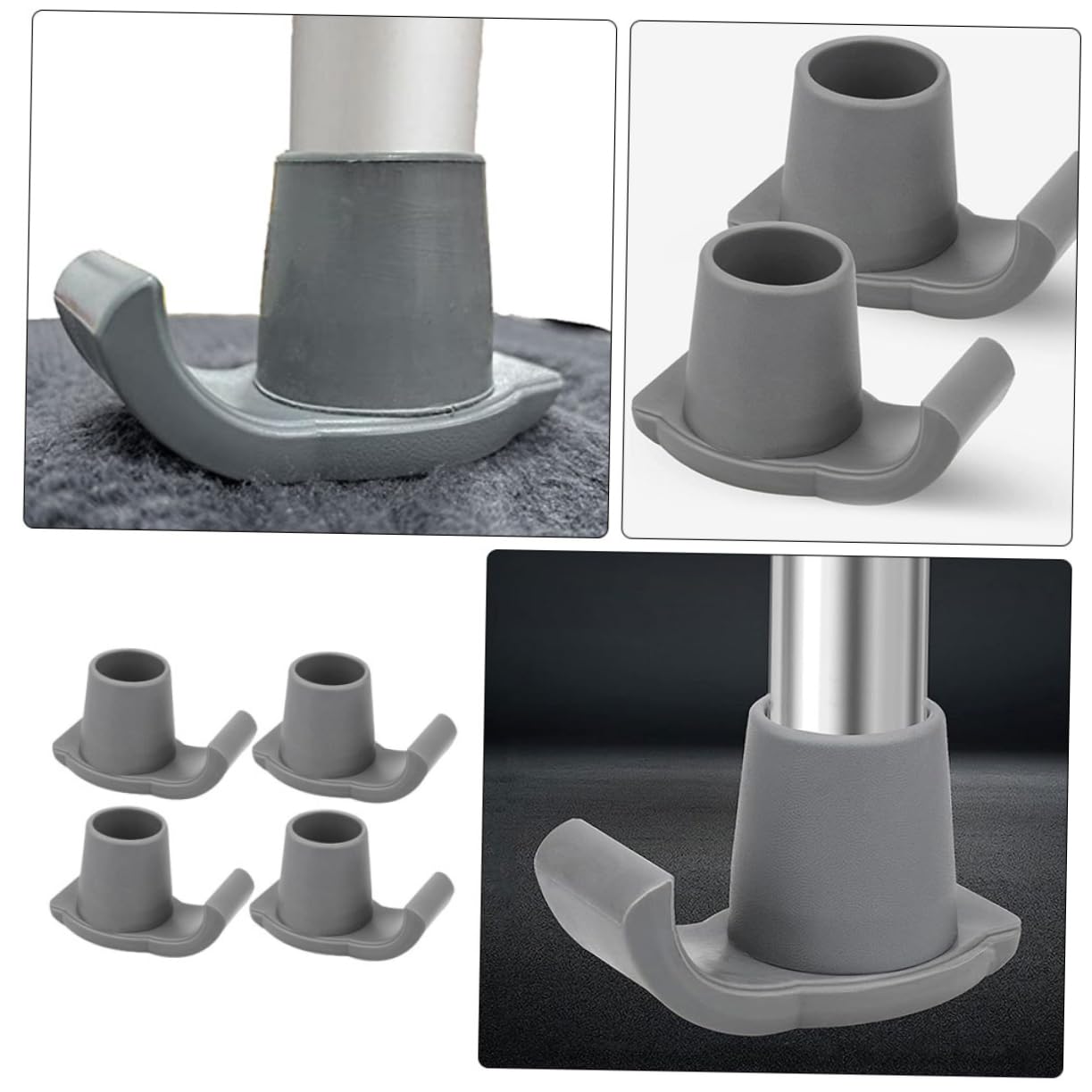 6pezzi Sci Walker Glides Piedini Antiscivolo Accessori per Deambulatore Sottobicchieri Sliders Portatili Robusti