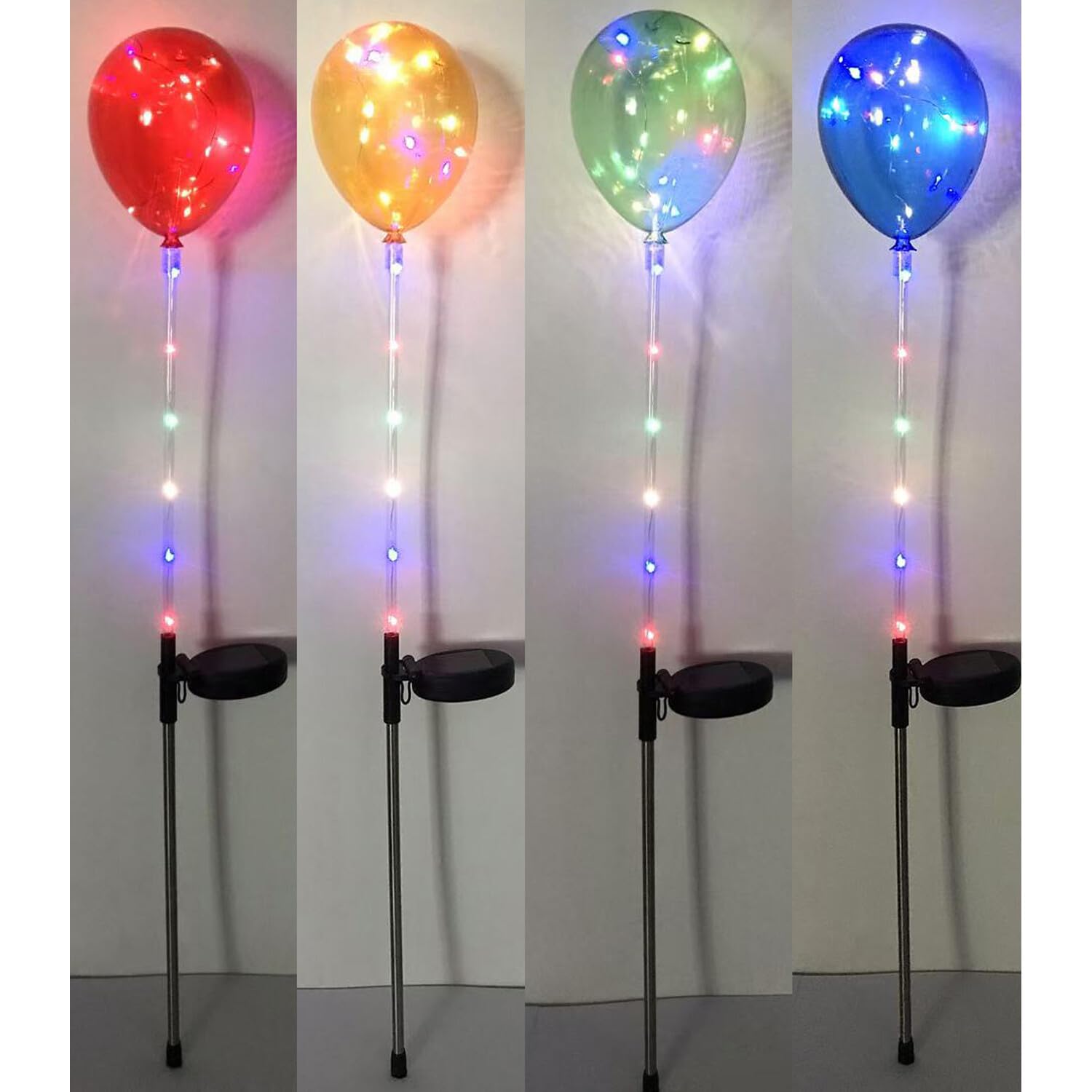 Solar Powered Light Outdoor Garden Light Balloons Solar Pathway Lights Solar Driveway Light Solar Powered Glow in The Dark Stake Light Decoration for Garden, Lawn, Yard (Yellow)