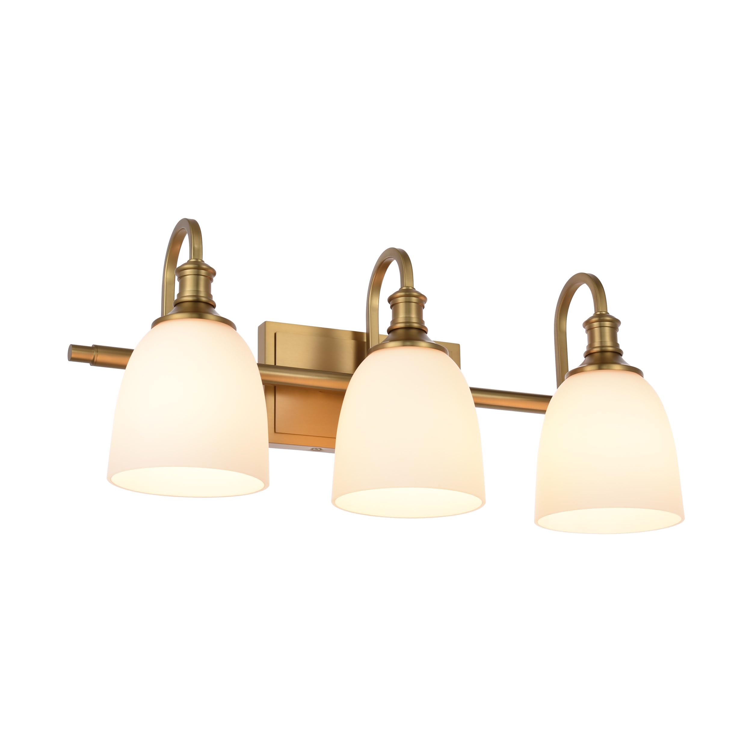 Hanaloa 3-Light Aged Brass Vintage Vanity Light