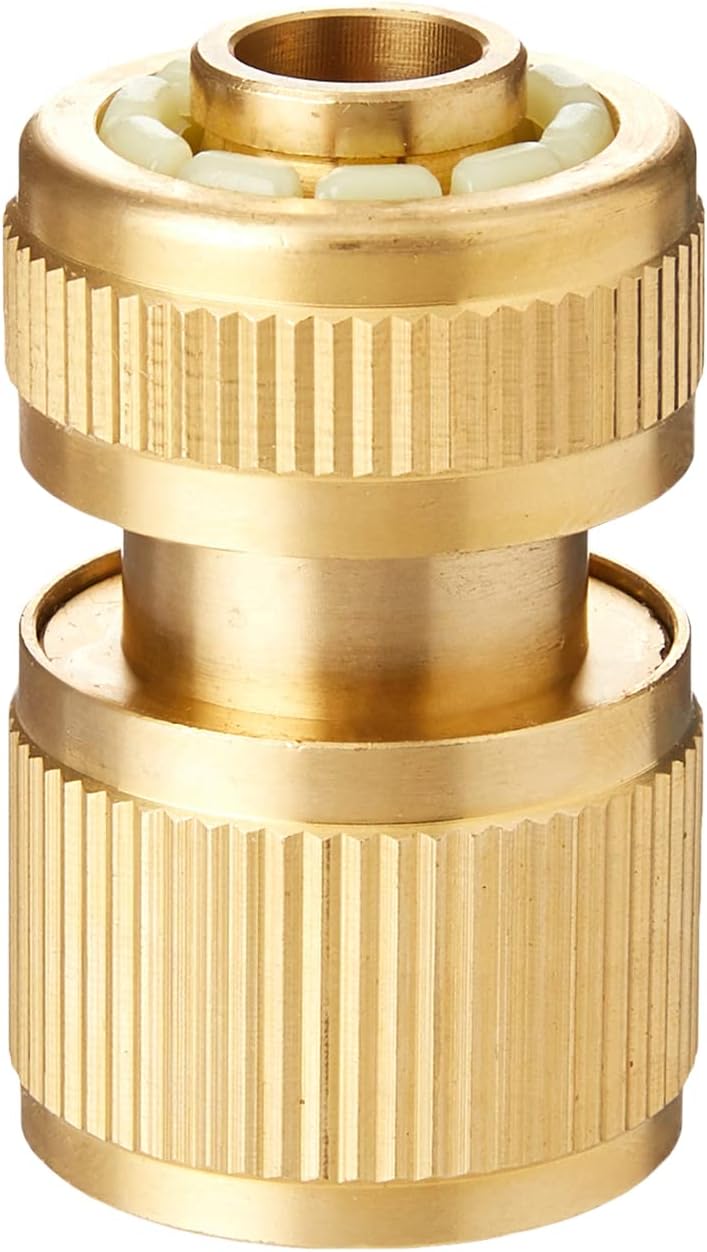 Silverline 196506 Quick Connector Auto Stop Brass 1/2" Female, Gold