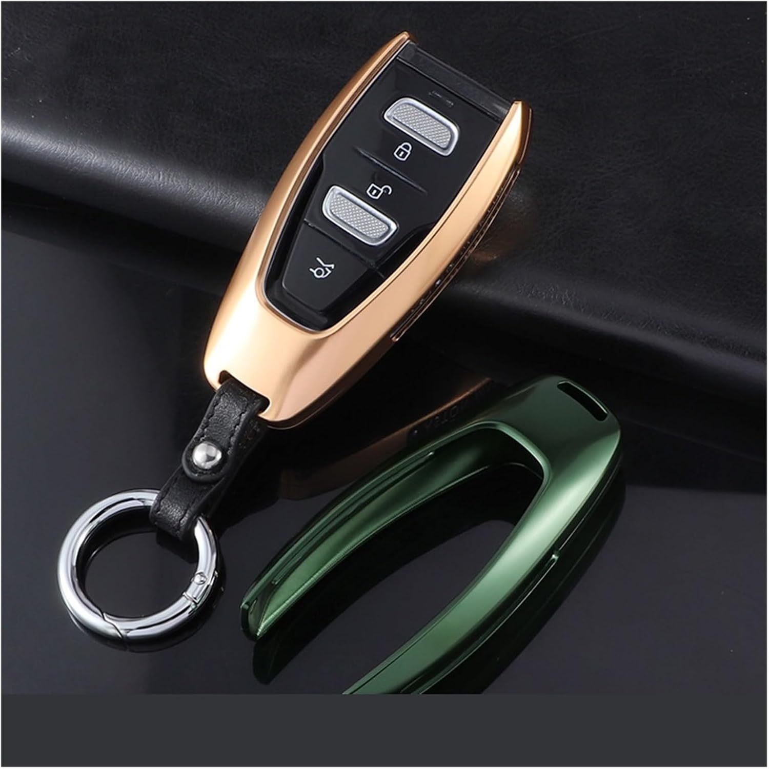 Alloy Car Key FOB Case Key Cover Compatible With Aston Martin DBX 2020 2021 Auto Accessories Ring(Style 3)
