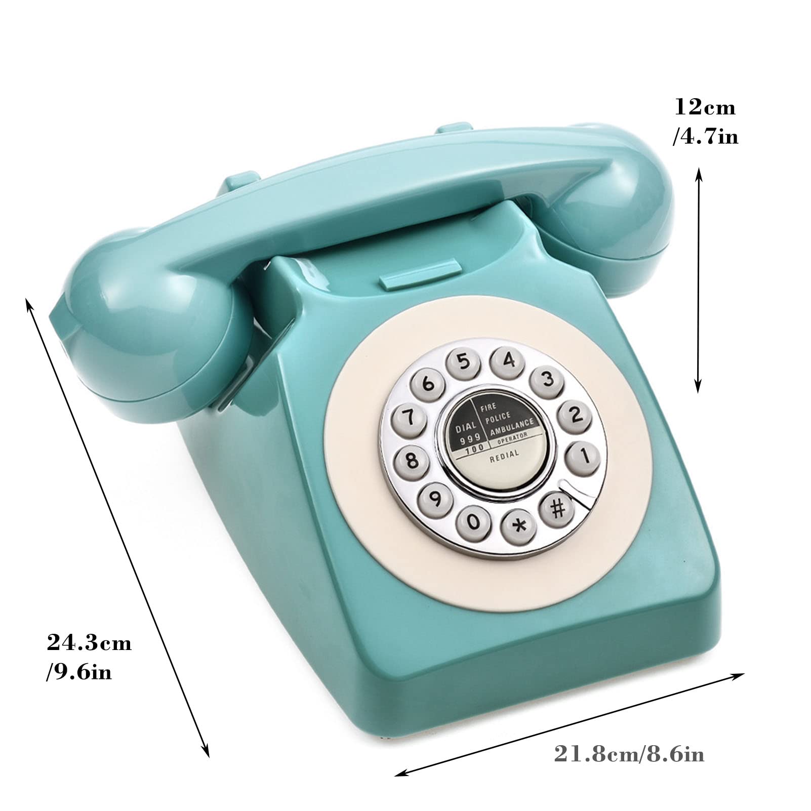 Telefony domowe Przewodowe Retro Wielofunkcyjne Telefony Stacjonarne Lata 60. Klasyczny Antyczny Telefon Regulowany Rozmiar Dzwonka Do Hotelu Biuro