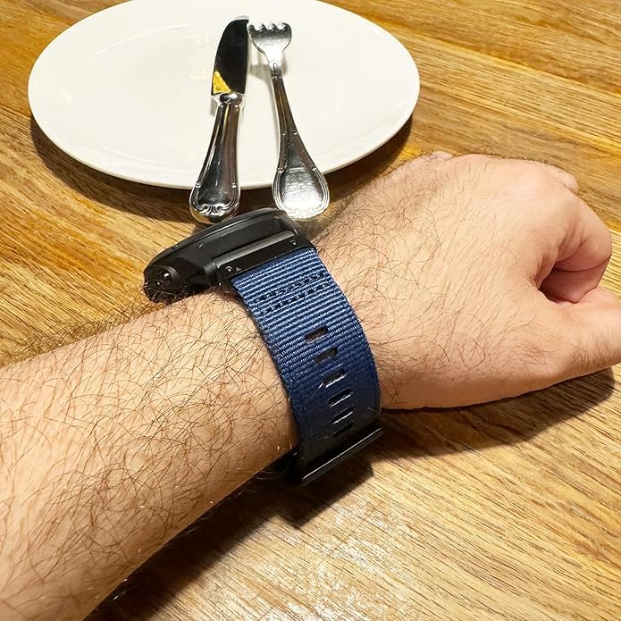 Image of Zitel Band Compatible with Garmin Fenix 8 51mm, Fenix 7X, Fenix 6X /6X Pro, Fenix 5X /5X Plus, Fenix 3 /3 HR, Descent MK1, Enduro, Rugged Nylon 26mm Sport Strap