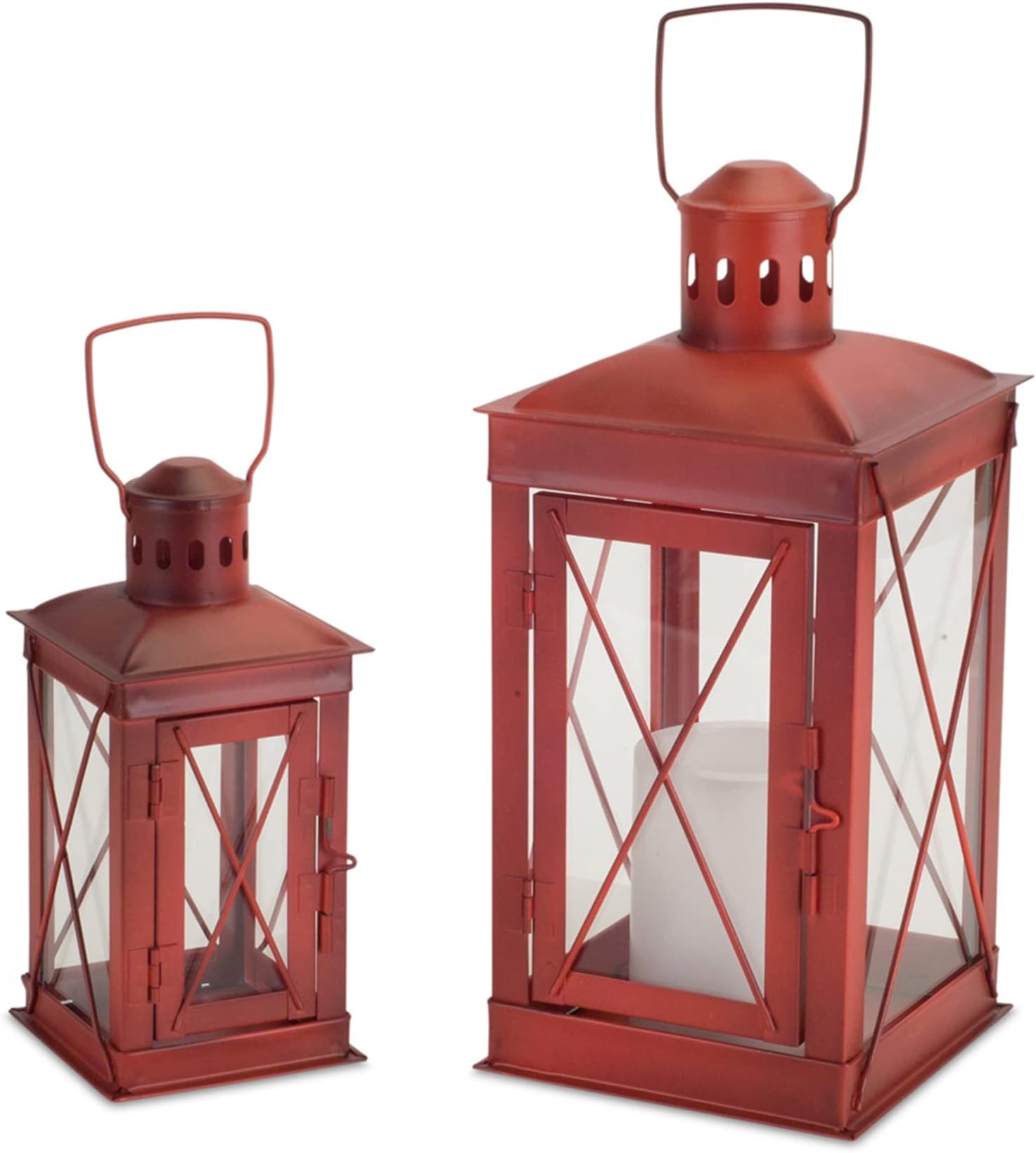 Melrose International Red Lantern, Set of Two