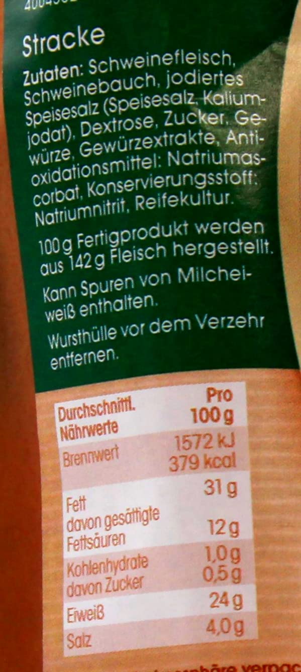 Stracke, luftgetrocknete Mettwurst 330g