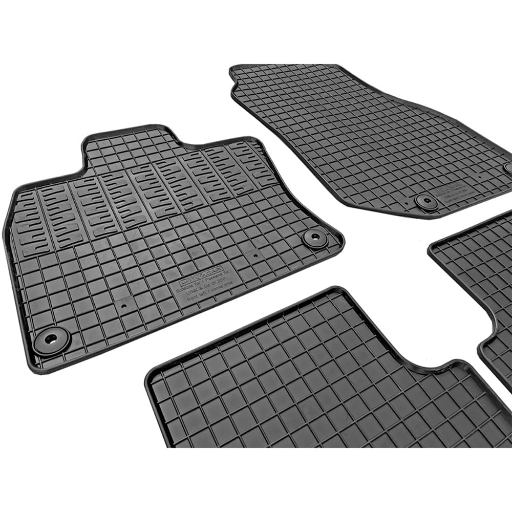 CIKCar Tappetini in Gomma Compatibile con Lynk & Co 01 2021- (4 Pezzi + Sistema di Fissaggio)