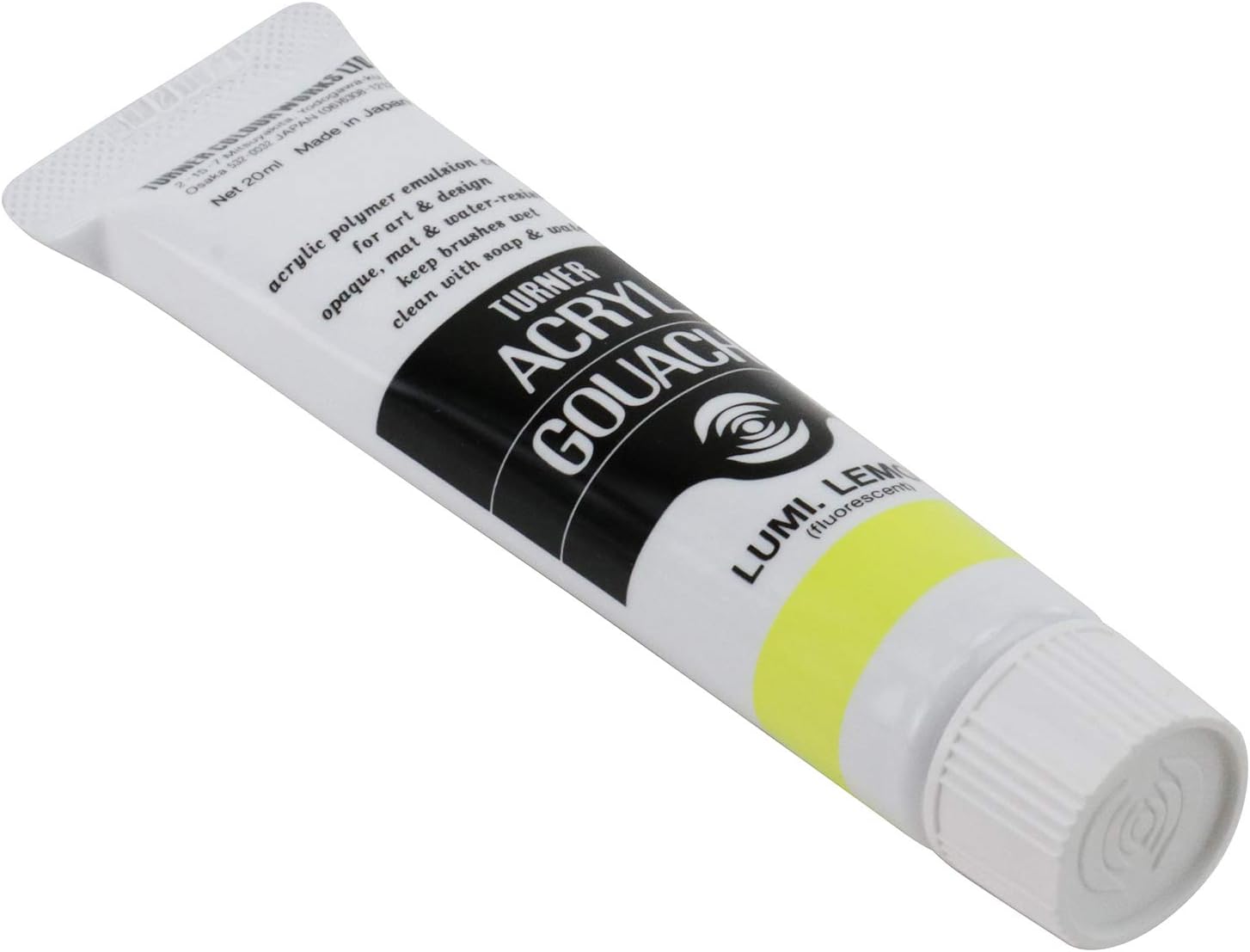 Turner Colour Works Acryl Gouache Artist Acrylic Paint - Single 20 ml Tube - Lumi. Lemon