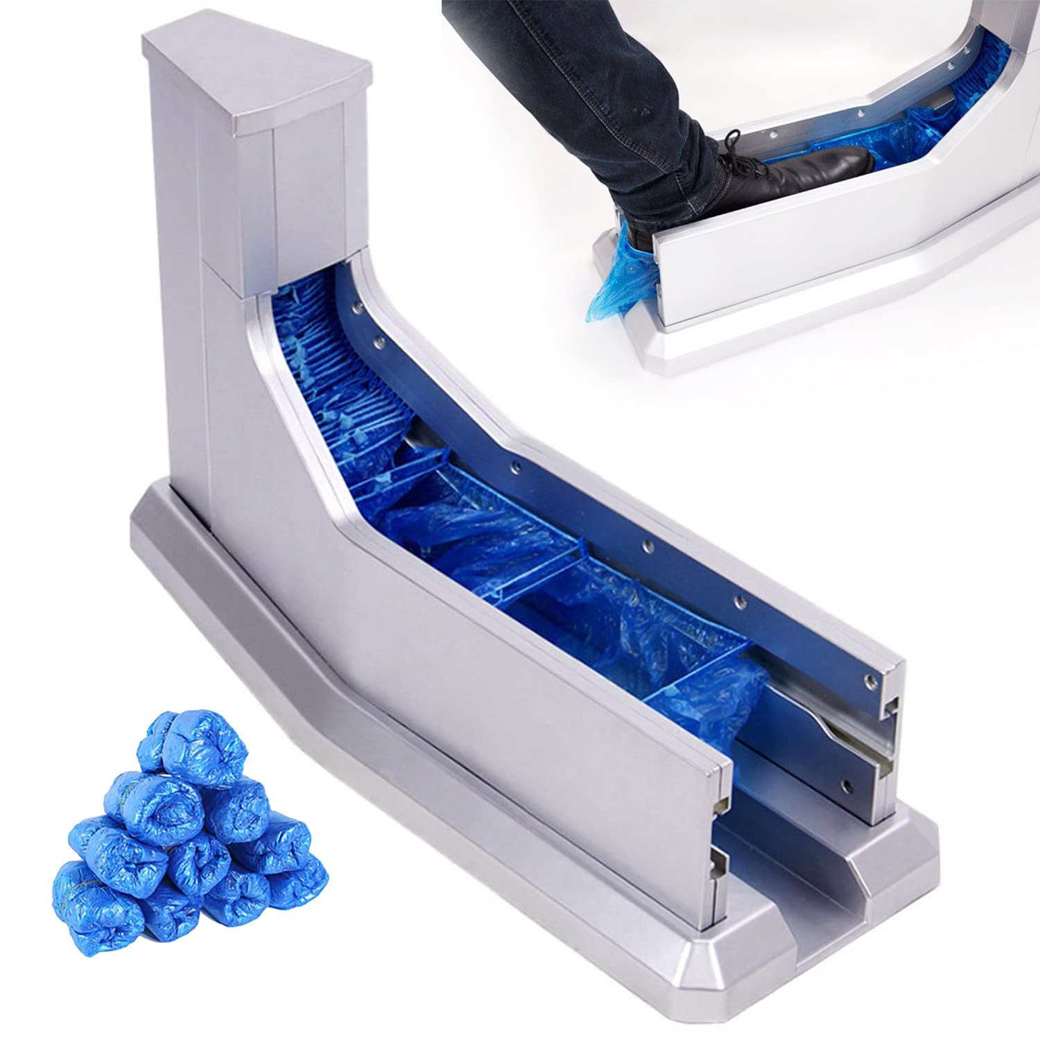 Dispensador automático de cubrezapatos, máquina dispensadora de cubrezapatos desechable con 200 cubrezapatos de plástico desechables, para el hogar, la tienda, la oficina, la fábrica, el laboratorio