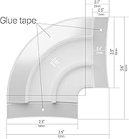 Vista 4 de Esquinas para cubiertas de cables de suelo de X-Protector - 4 UNIDADES - Material de silicona - Color blanco - Autoadhesivas - Compatibles solo