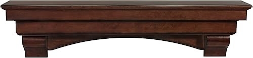 Miniatura 3 de Pearl Mantels ARYB6049570 Estante de madera elegante único y versátil, 60 pulgadas, cereza envejecida