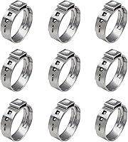 Vista 7 de Paquete de 40 abrazaderas de manguera de oreja individual de 0.236 a 0.276 pulgadas, abrazaderas PEX de acero inoxidable, abrazaderas de manguera