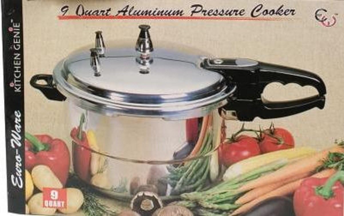EuroWare 9 Quart Aluminum Pressure Cooker Home & Kitchen