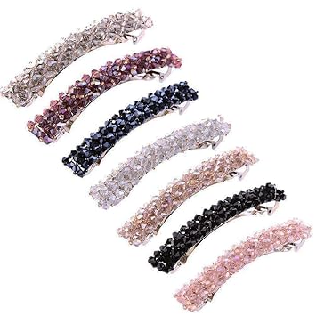 VinBee 7 Pcs Hair Clips Crystal Rhinestone Fashion Hair Pins Barrette for Women Shiny Bling