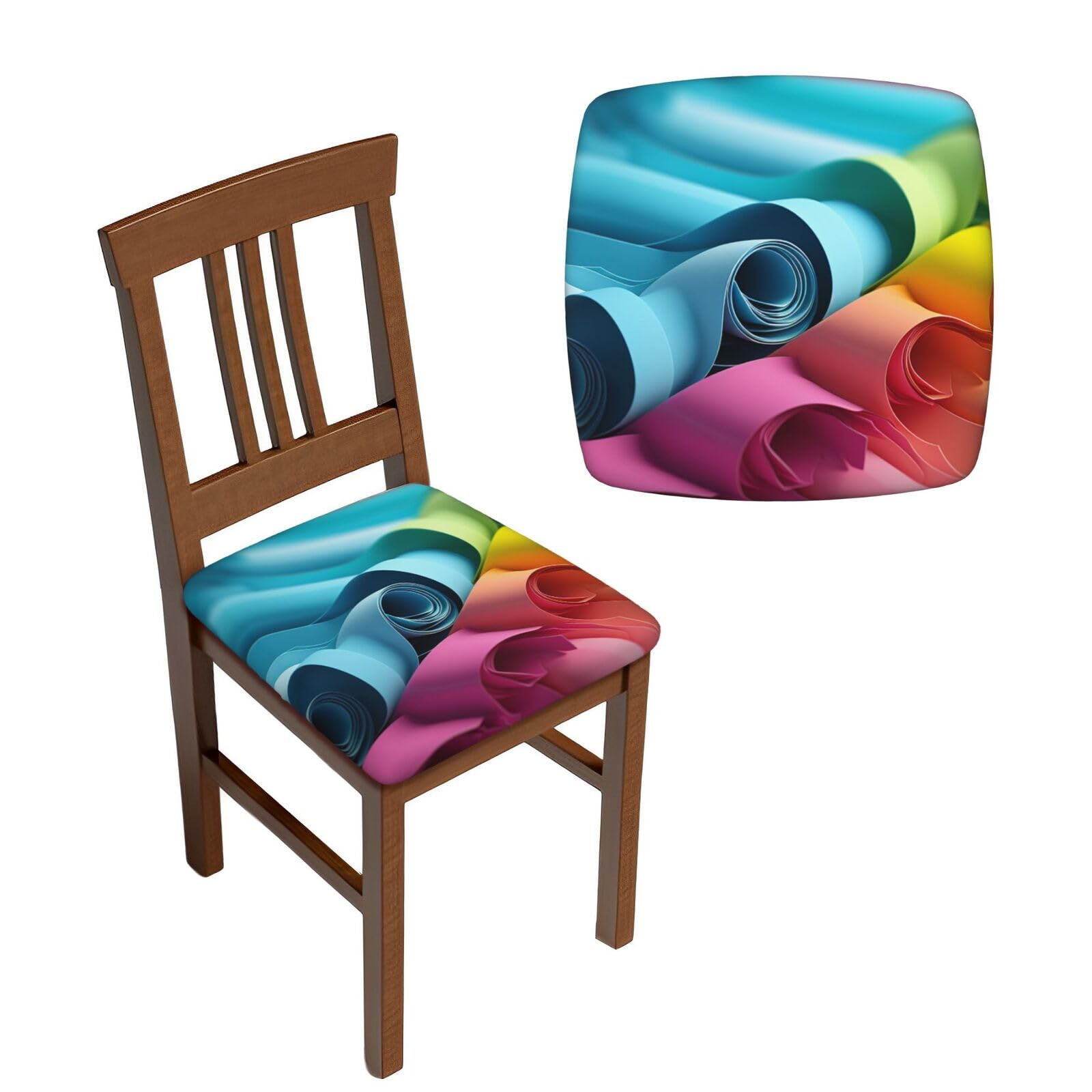 Housse de chaise amovible lavable lot de 6 protections extensibles salle à manger cuisine