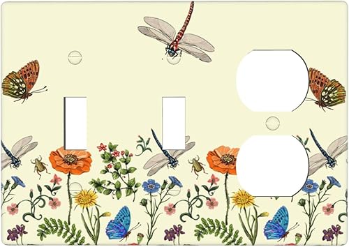 Miniatura 282 de Placa de pared dúplex de receptáculo de dispositivo de 1 gang de madera envejecida blanca gris con veta de tablón, cubierta de enchufe eléctrico de