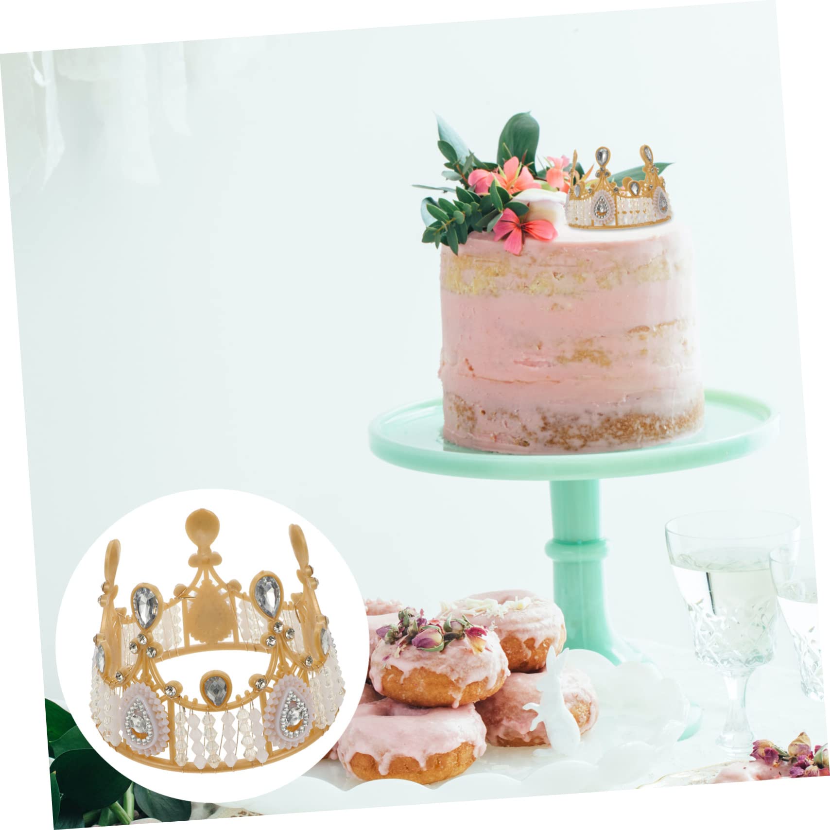 TOYANDONA 6pezzi Decorazione Torta Acrilico Con Strass Per Compleanni e Shower Topper Per Torte Eleganti e Festive Accessorio Per Festeggiamenti Con Atmosfera Romantica