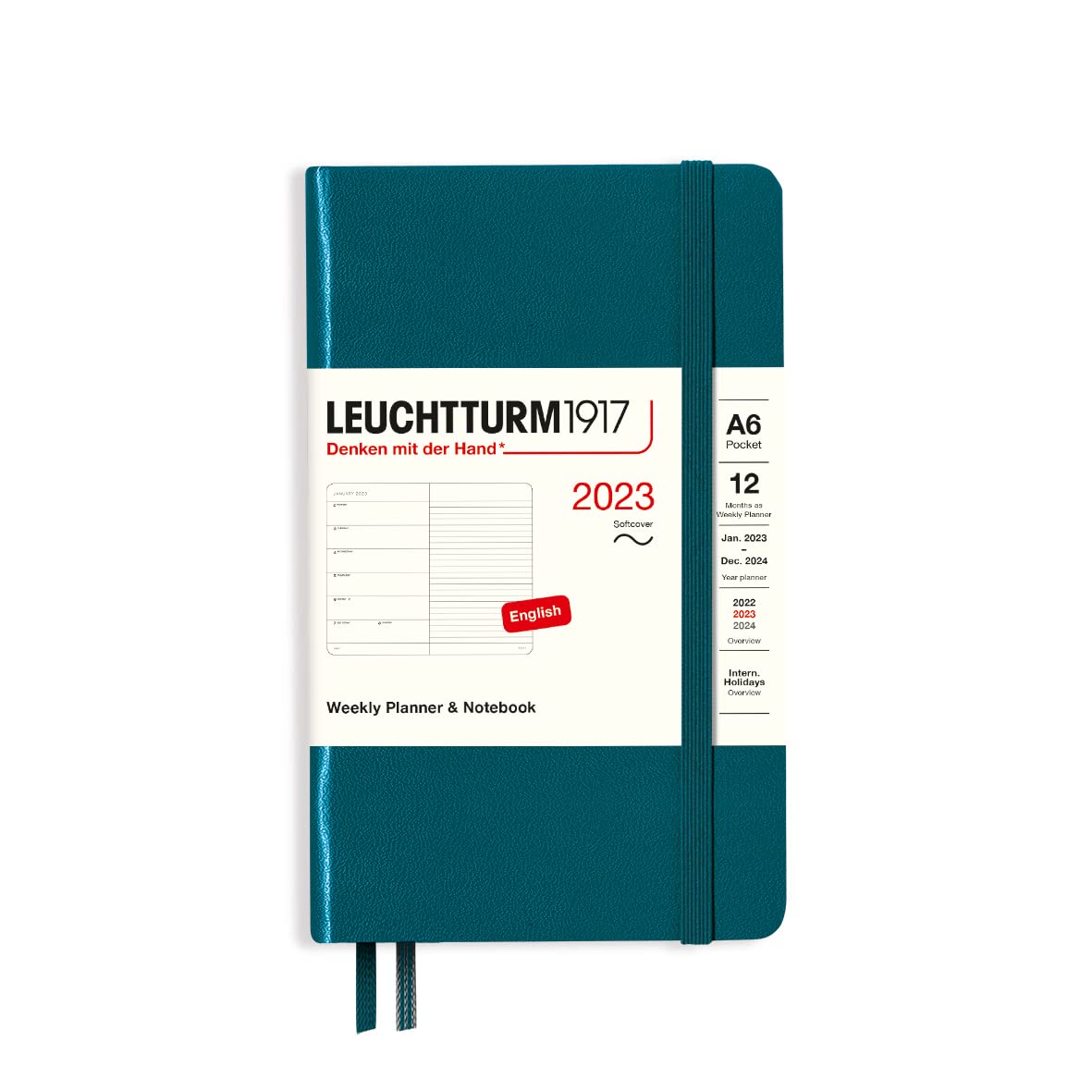 Agenda Semainier Leuchtturm1917 2026 LEUCHTTURM1917 370526 Paperback (B6 ) Agenda Semainier Et Bloc-notes 2025, Couverture Souple, Encre En Allemand Agenda Leuchtturm 2025
