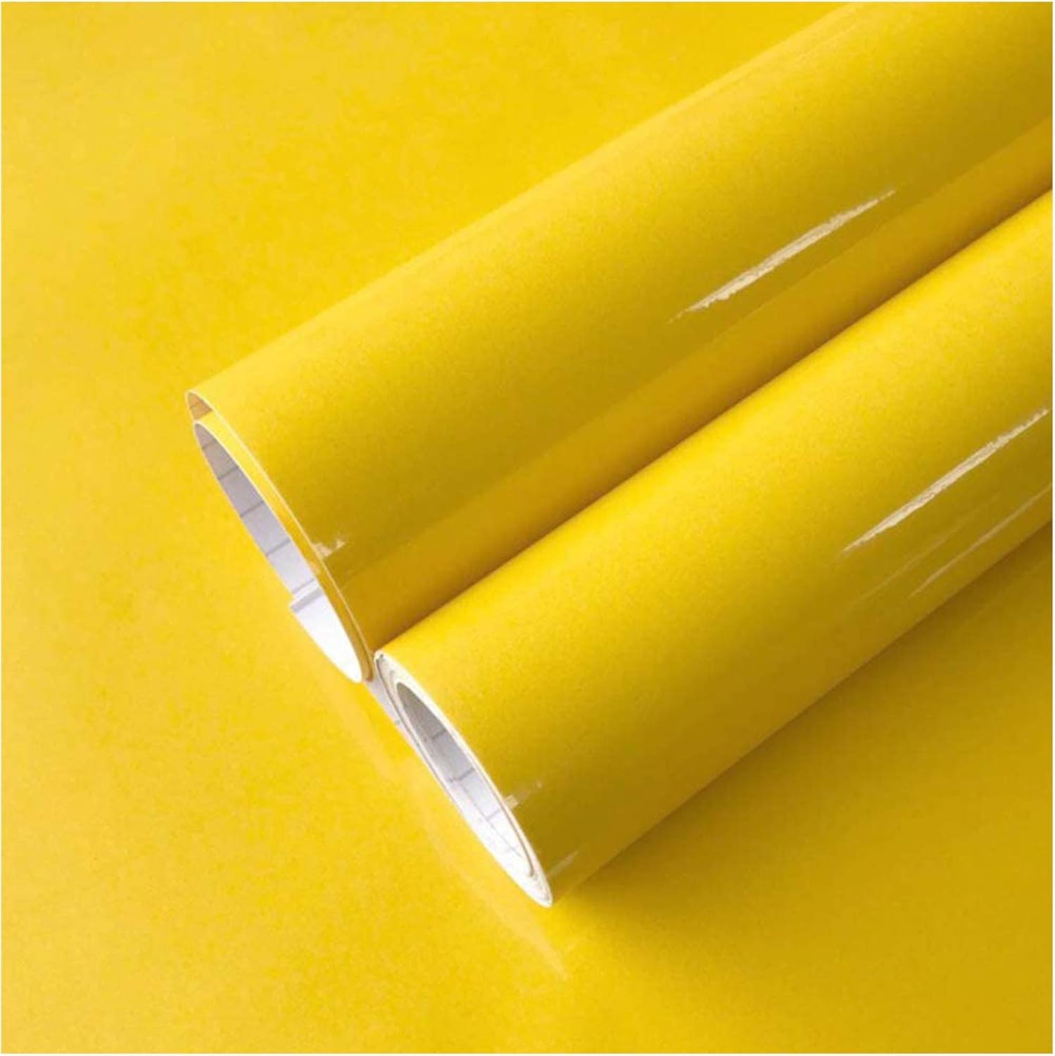 WALLMATE™ Yellow Peel and Stick Wallpaper Self-Adhesive Removable Wallpaper Thicken Waterproof Wallpaper for Kitchen Countertop Cabinet (1 Feet by 7 Feet, Glossy Yellow Wallpaper) (B0B4P4MC5W) Amazon Price History, Amazon Price Tracker