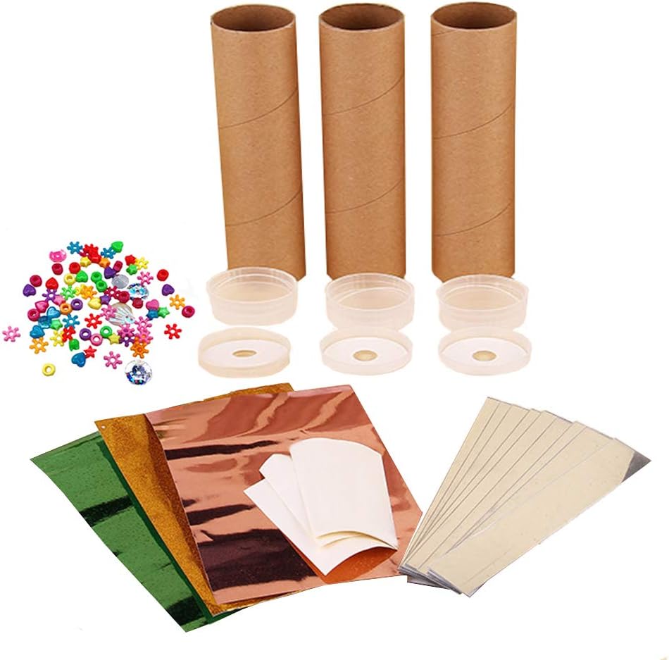 Kbraveo 3 Sets DIY Kaleidoscope Making Kit for Gifts,Party Favors,Kaleidoscope Toy Educational Science Developmental Toy