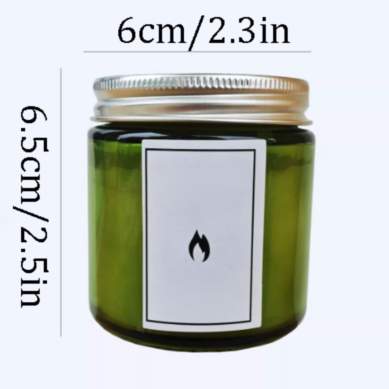 Exquisito Velas de cristal con aceite de citronela, hechas con ghee vegetal Natural y mecha de algodón, velas en tarro reutilizables for mujeres y hombres, 2 uds. meloso