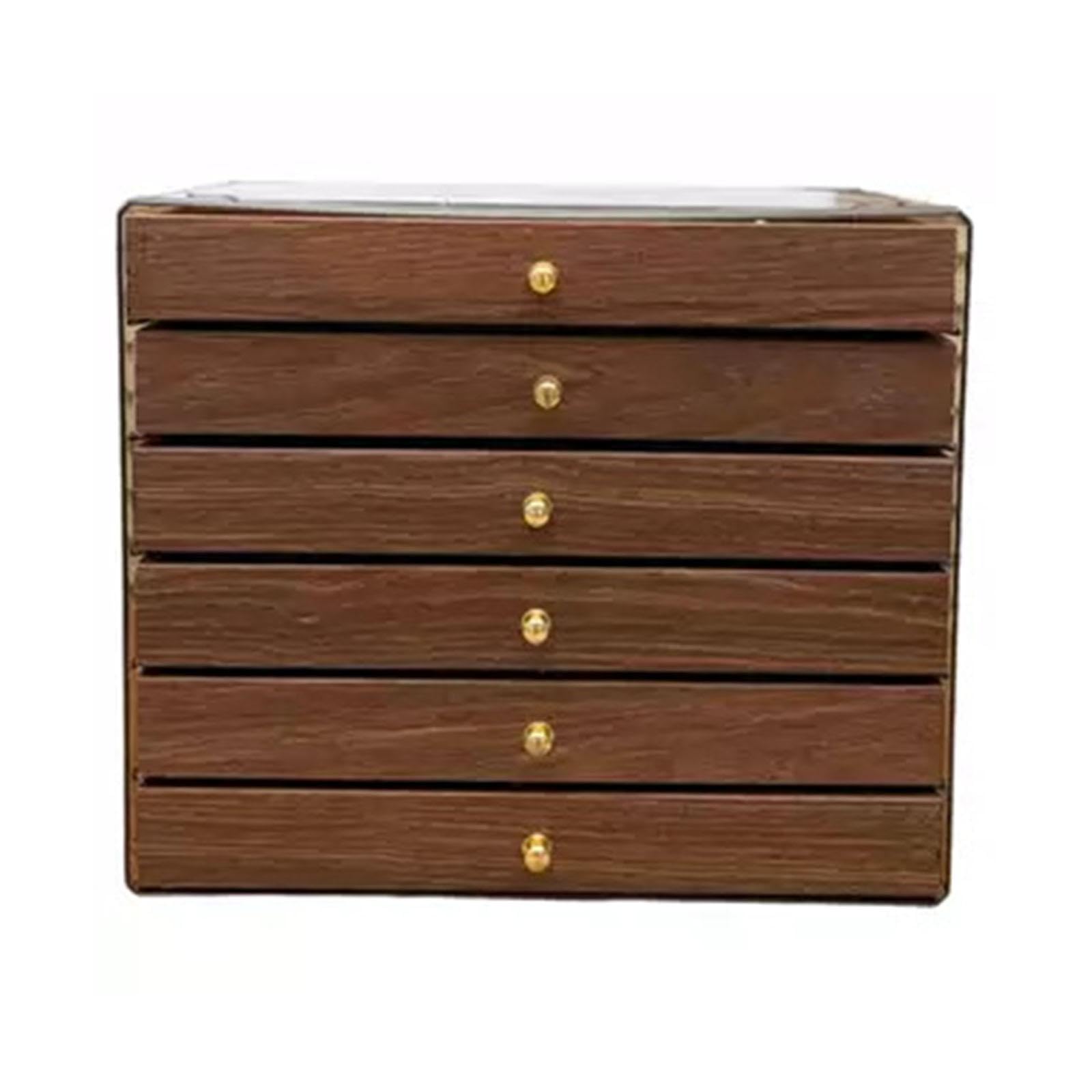 Porta Gioielli Scatola Gioielli Organizer Multilivello Contenitore Gioielli Cassettiera Coperchio Trasparente Realizzato in Legno E Velluto Morbido