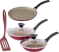 Jogo de Frigideiras Tramontina 4pçs Alumínio Antiaderente Starflon Max - Panquequeira + Frigideira 16 e 20cm