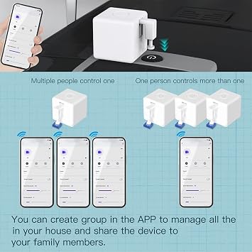 1 Piece Fingerbot Plus Smart Switch Bot Fingerbot Plus Push Button Smart Life Voice Control with App