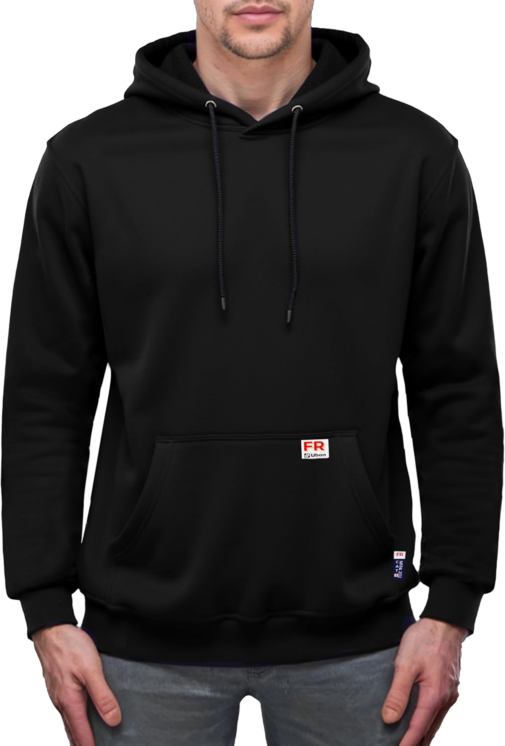 Ubon FR Hoodies for Men Pullover Flame Resistant Hooded Sweatshirts 14 oz Cotton Fleece - Image 2