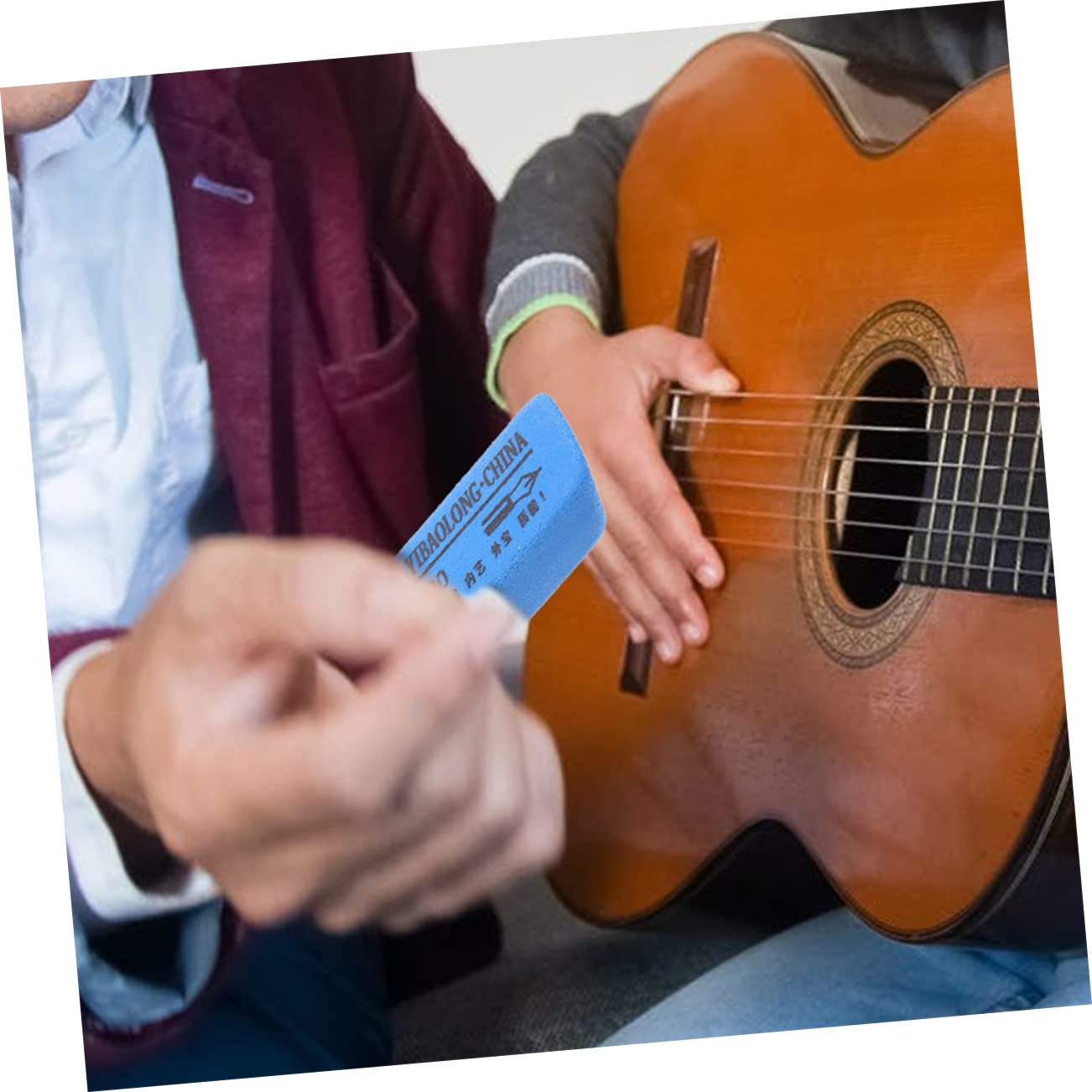 Yardwe Guitar String Cleaner Rust Eraser Brush Set Musical Instrument Care Tool