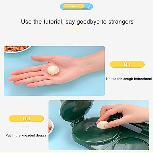 Miniatura 5 de Máquina para hacer dumpling 3 en 1 con rodillo prensador manual de masa para dumpling envoltura de prensa prensador manual de masa prensa de