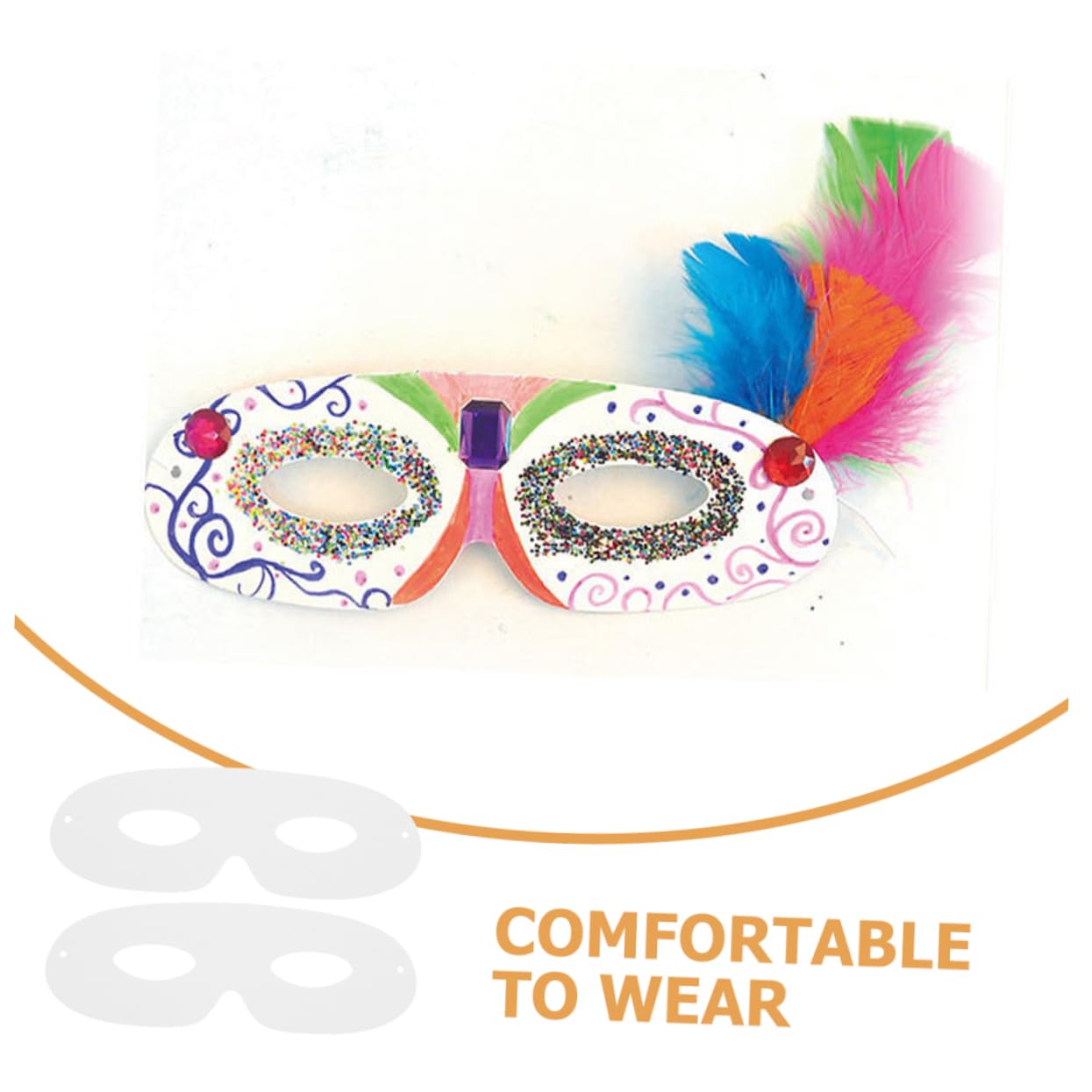 ibasenice 160pezzi Maschere Bianche Non Verniciate Per Feste Maschere Da Colorare Per Eventi Leggere e Sicure Per Compleanni e Decorazioni Diy
