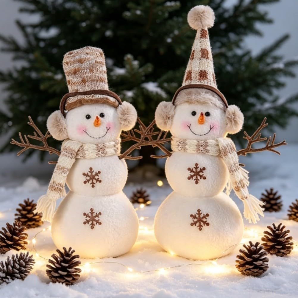 Weihnachts Schneemann Figuren Set 32cm für deko Weihnachts Schneemann