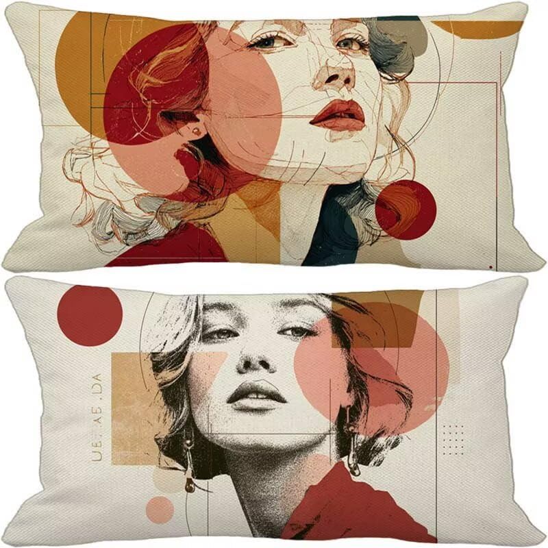 Housse coussin 60x80 extérieur imperméable pour canapé de jardin et chambre