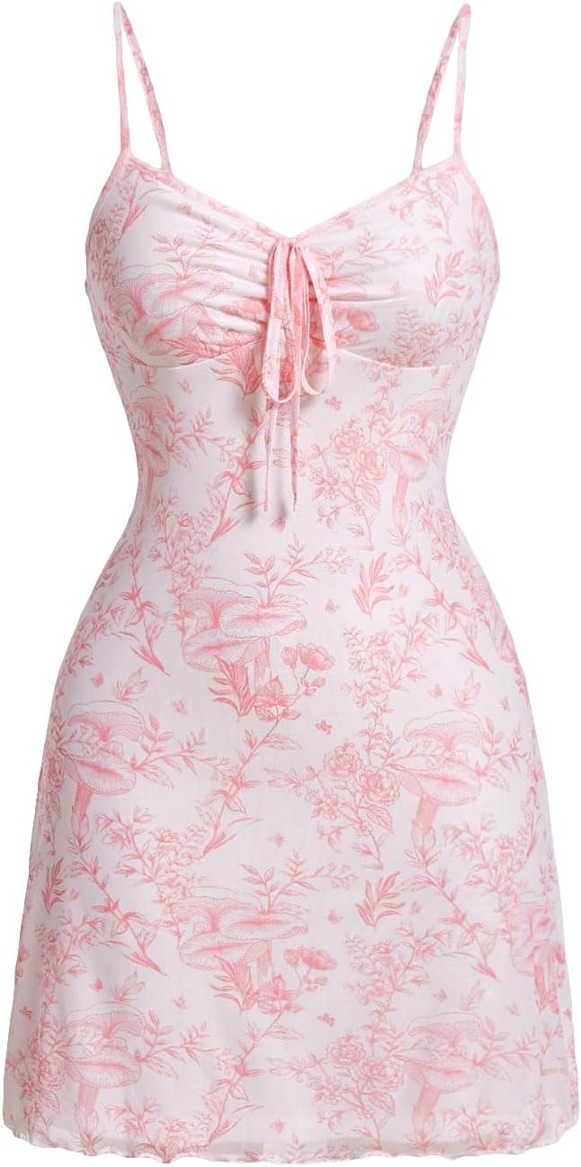 Milumia Women's Floral Print Tie Front Spaghetti Pakistan Ubuy