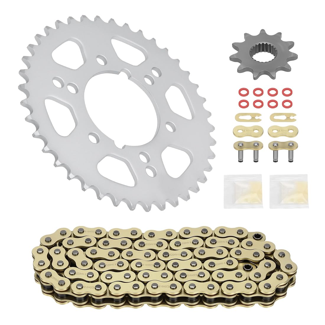 78L Conjunto de cadena de transmisión X-Ring y piñón de transmisión para Polaris RZR 170 2017-2021 0454771 0454563 0455224
