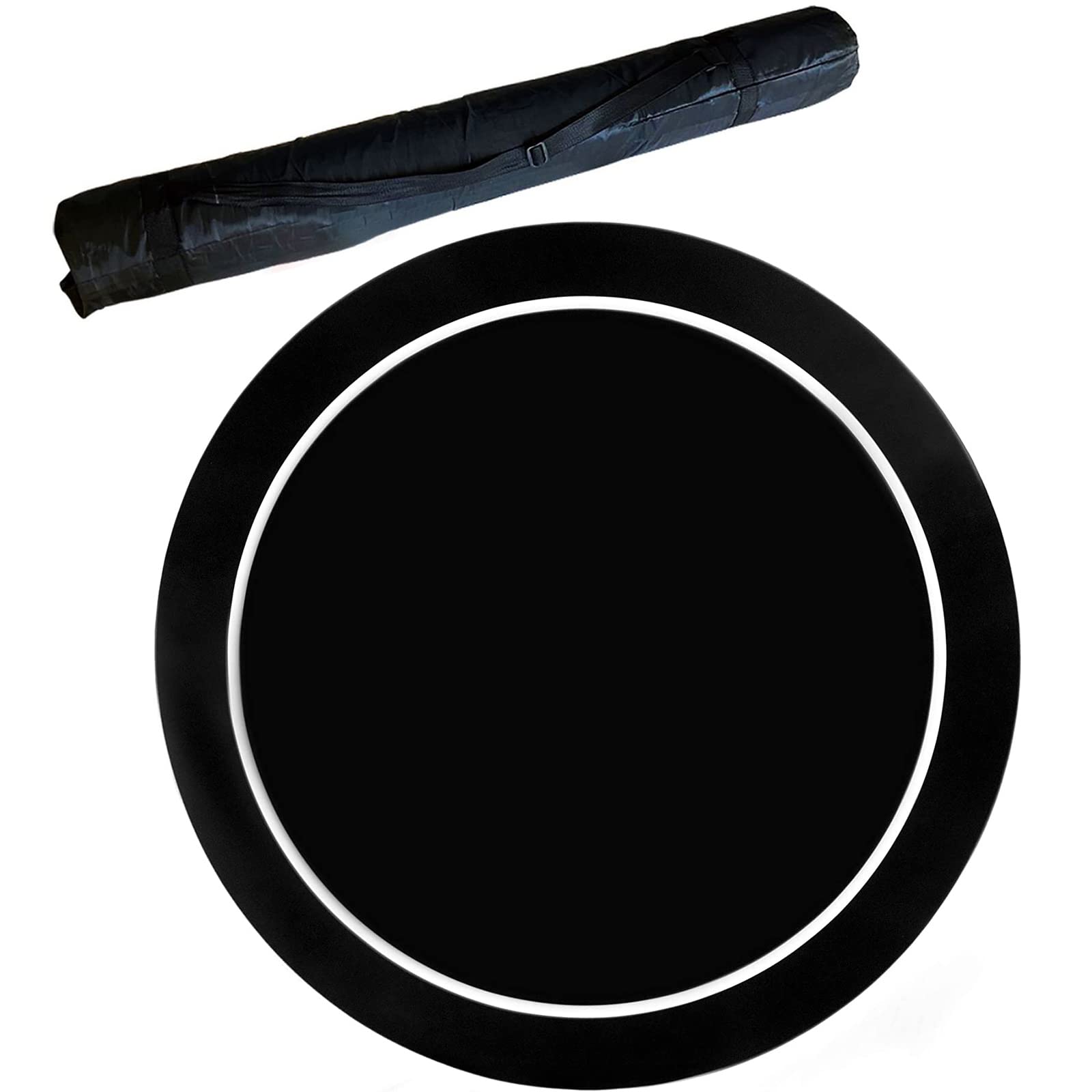 mata do pokera, Profesjonalna mata do pokera z torbą transportową, filcowa gry w karty(Black,24inch)