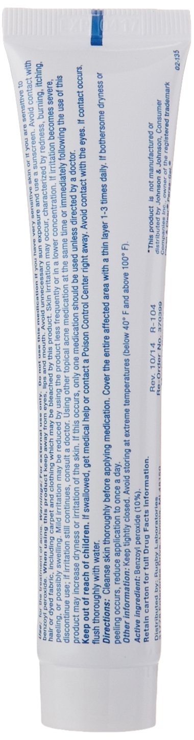 Benzoyl Peroxide 10% Generic for Oxy-10 Balance Acne Medication Gel 1.5oz 3 Pack, 3 Count