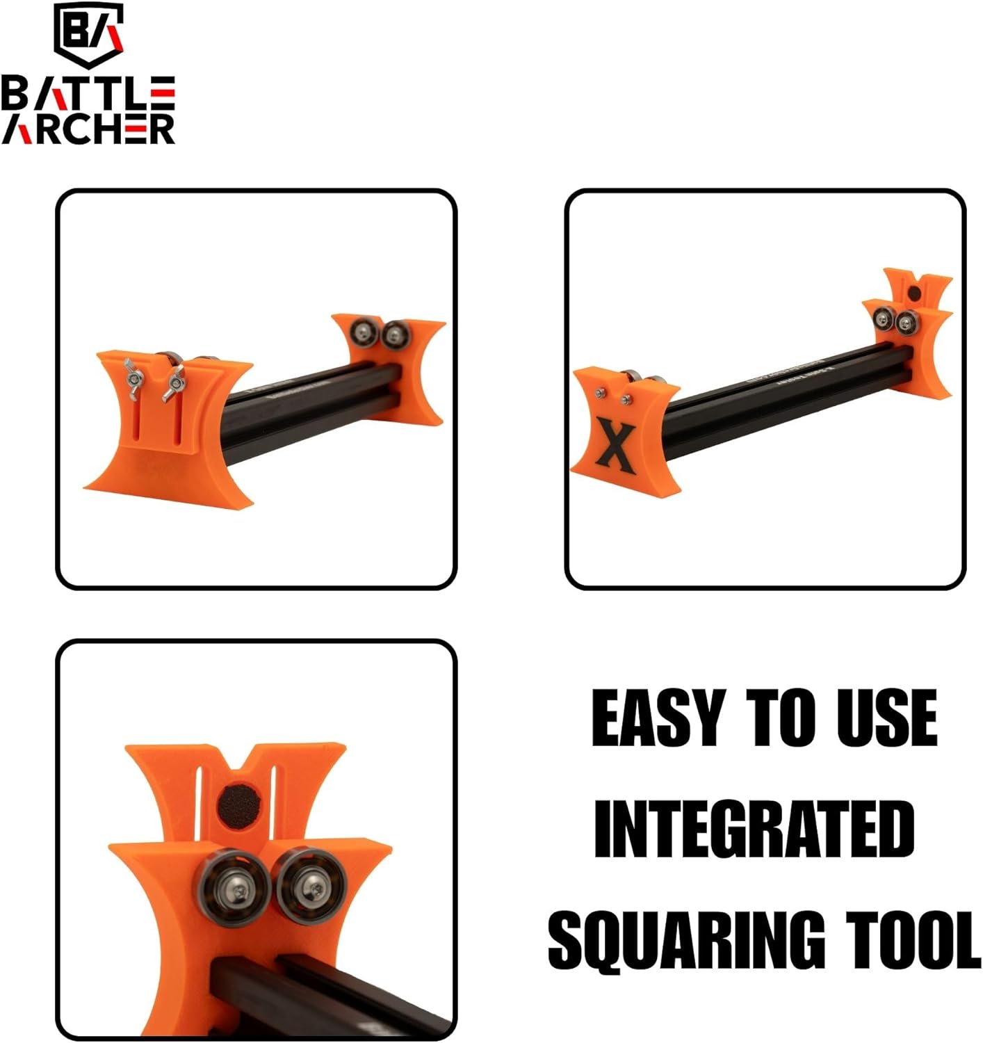 X-Spin Arrow Spinner Tester with Integrated Squaring Tool – Aluminum & Carbon Shaft Straightness Tester, Broadhead & Vane Alignment Tool, High-Speed Ceramic Bearings, Wide Frame